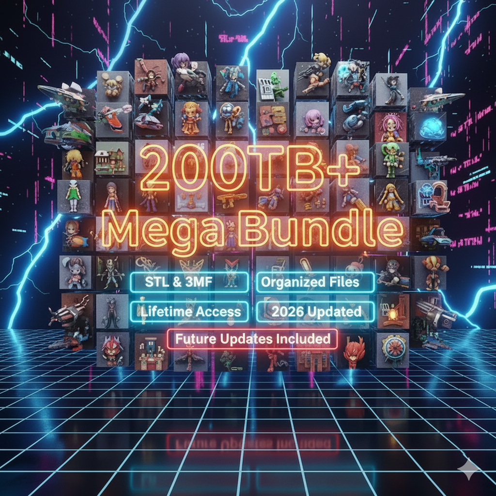 20,000,000+ STL 3D Models Library | 200TB Mega Collection | Instant Download | FDM & Resin Ready