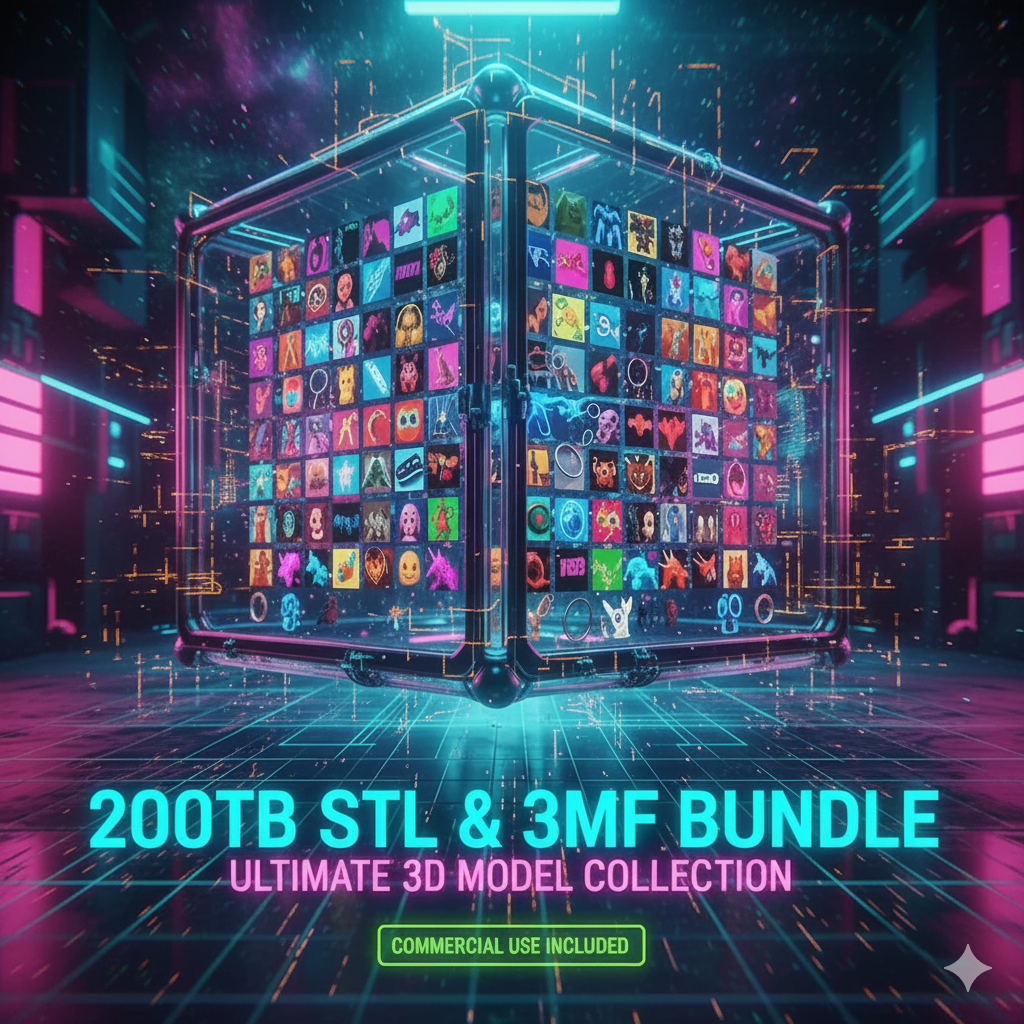 20,000,000+ STL 3D Models Library | 200TB Mega Collection | Instant Download | FDM & Resin Ready